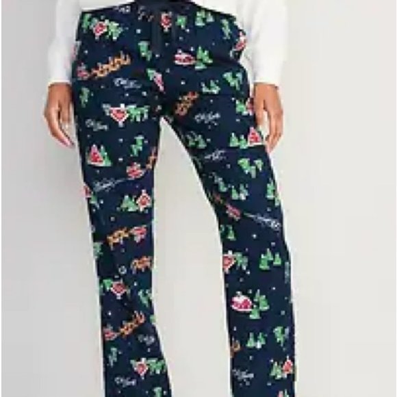 Flannel Reindeer & Sleigh Rides Pajama Pants - Picture 1 of 7